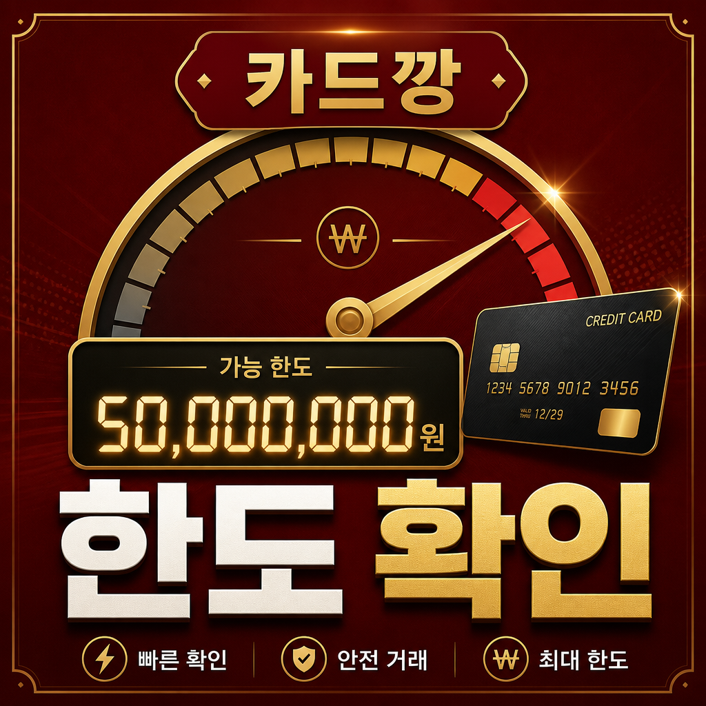 카드깡 한도 확인